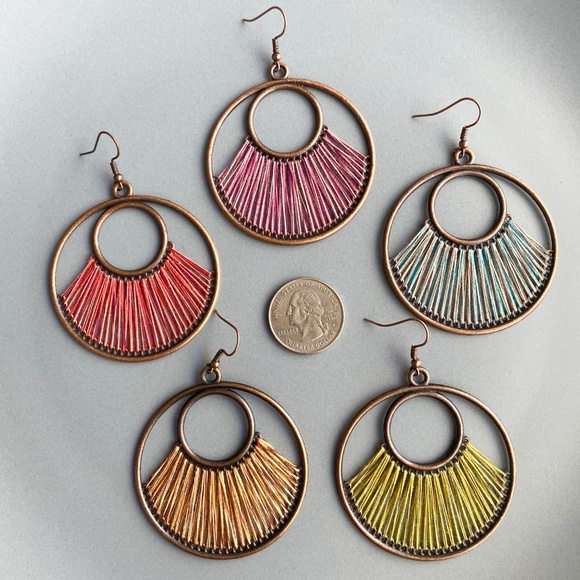 NEW "Dawn" Bronze Earrings (Yellow) - Picture 6 of 7